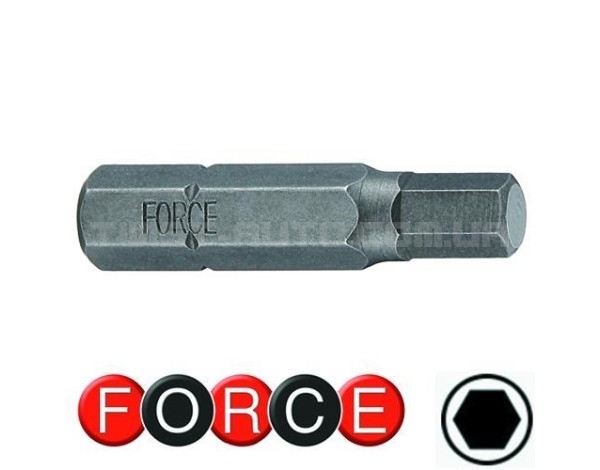 Бита 1/4" шестигранная (HEX) 7 мм, L=30 мм FORCE 1243007