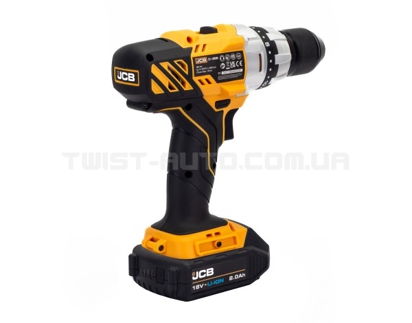 Акумуляторний дриль-шуруповерт з комлектом JCB Tools JCB-18DD-2X-E Акумуляторний дриль-шуруповерт з комлектом JCB Tools JCB-18DD-2X-E