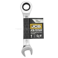 Ключ гайковий короткий з тріскачкою 9 мм JCB Tools JCB-757S09 Ключ гайковий короткий з тріскачкою 9 мм JCB Tools JCB-757S09