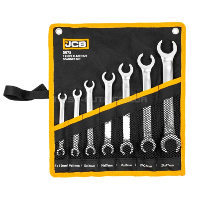 Набір розрізних ключів в чохлі 7 од. JCB Tools JCB-5075 Набір розрізних ключів в чохлі 7 од. JCB Tools JCB-5075