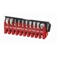 Набор бит 1/4"  6-гр. 10 пр. (1/16"-3/8")  FORCE 21011S
