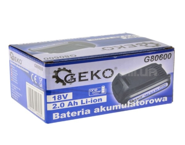 Аккумулятор литий-ионный 18 В, 2.0 Ач GEKO G80600