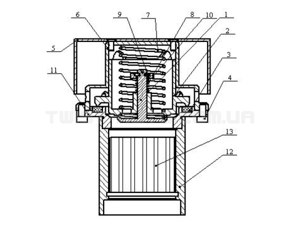 Клапан дыхательный совмещённый механический СМДК-50