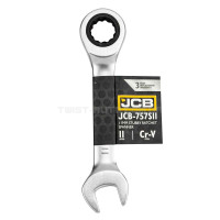Ключ гайковий короткий з тріскачкою 11 мм JCB Tools JCB-757S11 Ключ гайковий короткий з тріскачкою 11 мм JCB Tools JCB-757S11