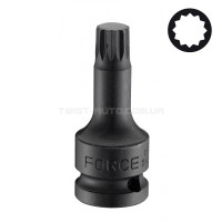 Головка-біта 1/2" Spline цільна, ударна М12, L=60 мм FORCE 24806012