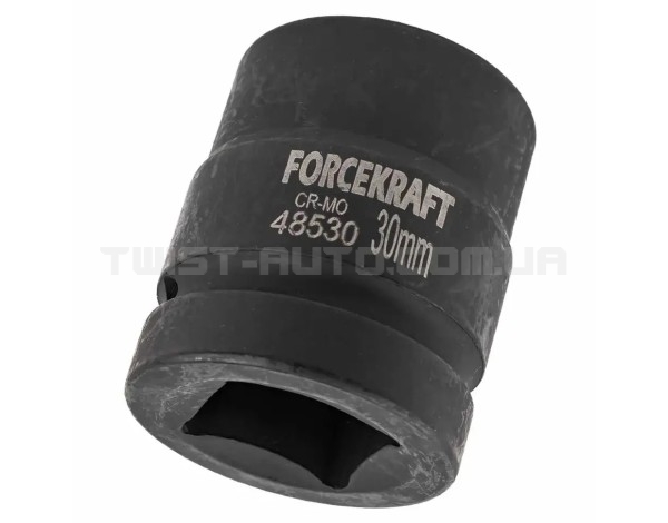Головка торцева ударна 1" 30 мм (6-гр.) FORCEKRAFT FK-48530 Головка торцева ударна 1" 30 мм (6-гр.) FORCEKRAFT FK-48530