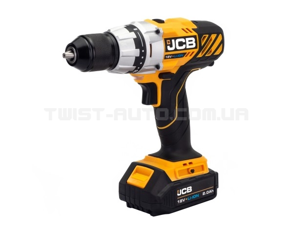 Акумуляторний дриль-шуруповерт з комлектом JCB Tools JCB-18DD-2X-E Акумуляторний дриль-шуруповерт з комлектом JCB Tools JCB-18DD-2X-E