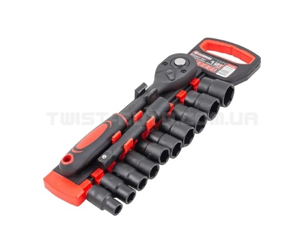 Набір головок ударних з тріскачкою 12 пр. 1/2" (6-гр.) FORCEKRAFT FK-012-5K Набір головок ударних з тріскачкою 12 пр. 1/2" (6-гр.) FORCEKRAFT FK-012-5K