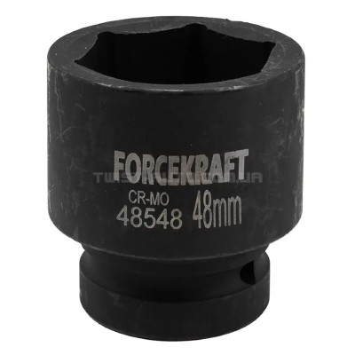 Головка торцева ударна 1" 48 мм (6-гр.) FORCEKRAFT FK-48548 Головка торцева ударна 1" 48 мм (6-гр.) FORCEKRAFT FK-48548