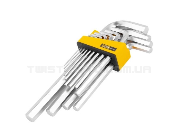 Haбіp Г-подіб. ключів подовжених HEX 13 пр. (2 мм-19 мм) JCB Tools JCB-5137L Haбіp Г-подіб. ключів подовжених HEX 13 пр. (2 мм-19 мм) JCB Tools JCB-5137L