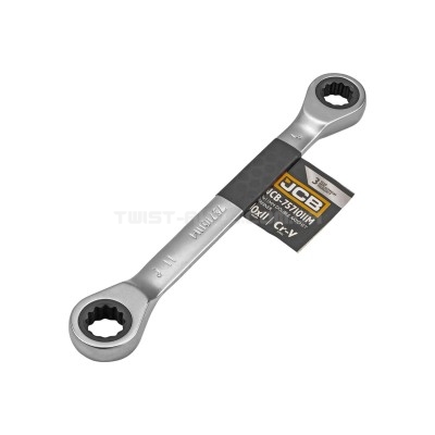 Ключ накидний з тріскачкою 10х11 мм JCB Tools JCB-7571011M Ключ накидний з тріскачкою 10х11 мм JCB Tools JCB-7571011M