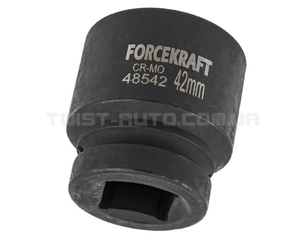 Головка торцева ударна 1" 42 мм (6-гр.) FORCEKRAFT FK-48542 Головка торцева ударна 1" 42 мм (6-гр.) FORCEKRAFT FK-48542