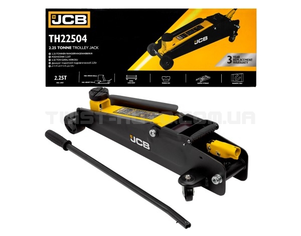 Домкрат підкатний гідравлічний 2,25т висота підйому 150-530 мм JCB Tools JCB-TH22504 Домкрат підкатний гідравлічний 2,25т висота підйому 150-530 мм JCB Tools JCB-TH22504