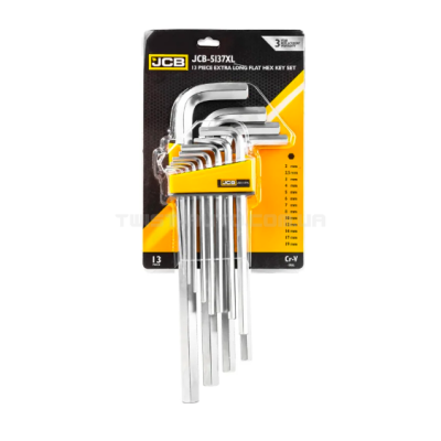 Haбіp Г-подіб. ключів подовжених HEX 13 од. (2 мм-19 мм) JCB Tools JCB-5137XL