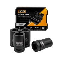 Набір головок ударних глибоких 4 од. 1'' (6-гр.) (27, 32, 33, 36 мм) JCB Tools JCB-8041-5MPB Набір головок ударних глибоких 4 од. 1'' (6-гр.) (27, 32, 33, 36 мм) JCB Tools JCB-8041-5MPB