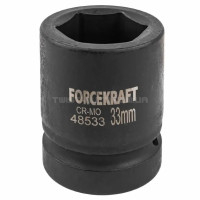 Головка торцева ударна 1" 33 мм (6-гр.) FORCEKRAFT FK-48533 Головка торцева ударна 1" 33 мм (6-гр.) FORCEKRAFT FK-48533