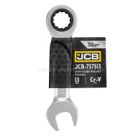 Ключ гайковий короткий з тріскачкою 13 мм JCB Tools JCB-757S13 Ключ гайковий короткий з тріскачкою 13 мм JCB Tools JCB-757S13