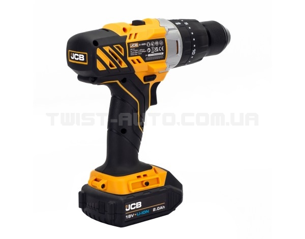 Акумуляторний дриль-шуруповерт з комлектом JCB Tools JCB-18CD-2XB-E