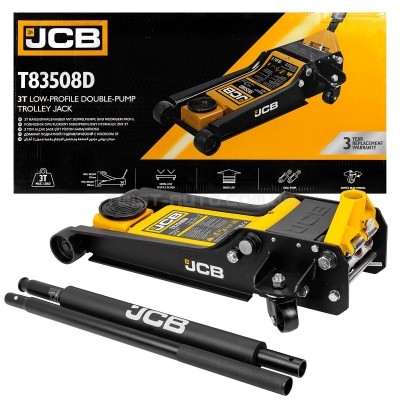 Домкрат підкатний гідравлічний низькопрофільний (100-535 мм) 3т JCB Tools JCB-T83508D Домкрат підкатний гідравлічний низькопрофільний (100-535 мм) 3т JCB Tools JCB-T83508D