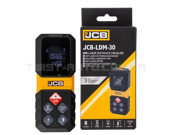 Лазерний далекомір JCB Tools 30 м JCB-LDM-30