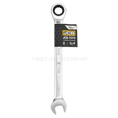 Ключ гайковий з тріскачкою 11 мм JCB Tools JCB-75711 Ключ гайковий з тріскачкою 11 мм JCB Tools JCB-75711
