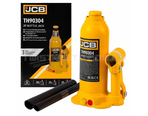 Домкрат пляшковий 3т JCB Tools JCB-TH90304