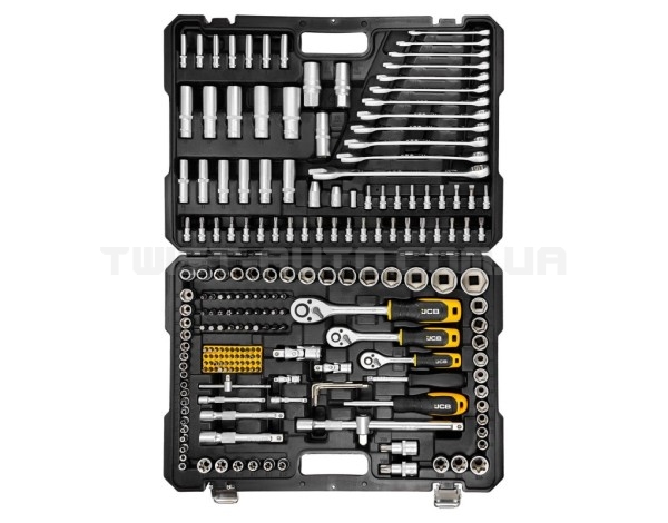 Набір інструментів 216 од. 1/4", 3/8", 1/2" ( 6гр.) JCB Tools JCB-38841