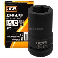 Головка ударна глибока 1" 30 мм (6-гранна) JCB Tools JCB-48510030 Головка ударна глибока 1" 30 мм (6-гранна) JCB Tools JCB-48510030