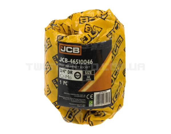 Гoлoвкa тopцeвa удapнa глибока 3/4" 46 мм (6-гранна) JCB Tools JCB-46510046 Гoлoвкa тopцeвa удapнa глибока 3/4" 46 мм (6-гранна) JCB Tools JCB-46510046