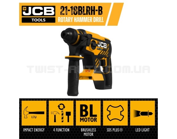 Акумуляторний перфоратор JCB Tools JCB-18BLRH-B Акумуляторний перфоратор JCB Tools JCB-18BLRH-B