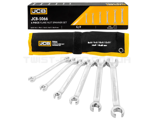Набір розрізних ключів в чохлі 6 од. JCB Tools JCB-5066
