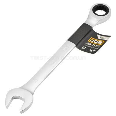 Ключ гайковий з тріскачкою 22 мм JCB Tools JCB-75722 Ключ гайковий з тріскачкою 22 мм JCB Tools JCB-75722