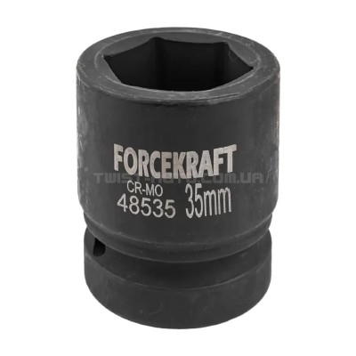 Головка торцева ударна 1" 35 мм (6-гр.) FORCEKRAFT FK-48535 Головка торцева ударна 1" 35 мм (6-гр.) FORCEKRAFT FK-48535