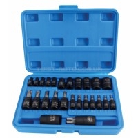 Набір головок TORX + біти в головці TORX/E-TORX (1/4, 3/8, 1/2) 25 од. SATRA S-H2548T Набір головок TORX + біти в головці TORX/E-TORX (1/4, 3/8, 1/2) 25 од. SATRA S-H2548T