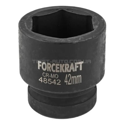 Головка торцева ударна 1" 42 мм (6-гр.) FORCEKRAFT FK-48542 Головка торцева ударна 1" 42 мм (6-гр.) FORCEKRAFT FK-48542