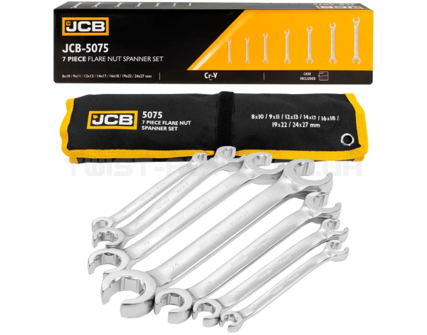 Набір розрізних ключів в чохлі 7 од. JCB Tools JCB-5075
