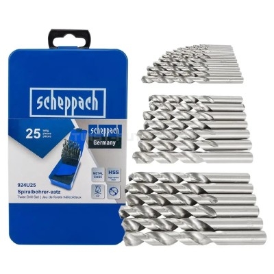 Набір свердл по металу (HSS) 25 пр. Scheppach SCH-924U25