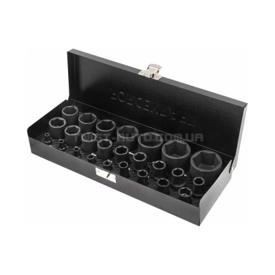 Набір ударних головок в металевому кейсі 25 пр. 1/4", 1/2" (6-гр.) FORCEKRAFT FK-50121K Набір ударних головок в металевому кейсі 25 пр. 1/4", 1/2" (6-гр.) FORCEKRAFT FK-50121K