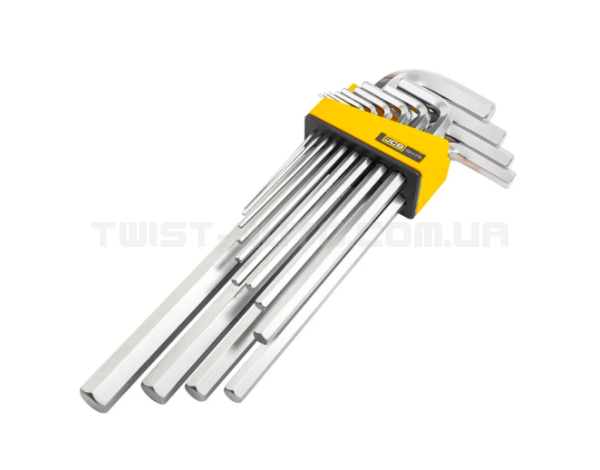 Haбіp Г-подіб. ключів подовжених HEX 13 од. (2 мм-19 мм) JCB Tools JCB-5137XL Haбіp Г-подіб. ключів подовжених HEX 13 од. (2 мм-19 мм) JCB Tools JCB-5137XL