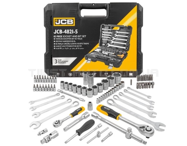 Набір інструментів 82 од. 1/4", 1/2" ( 6гр.) JCB Tools JCB-4821-5