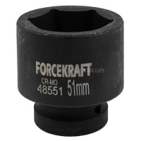 Головка торцева ударна 1" 51 мм (6-гр.) FORCEKRAFT FK-48551 Головка торцева ударна 1" 51 мм (6-гр.) FORCEKRAFT FK-48551