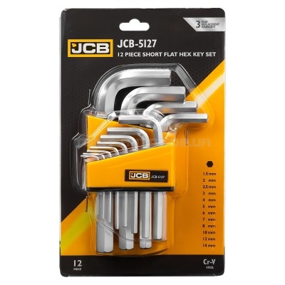 Haбіp Г-подіб. ключів HEX 12 од. (1,5 мм-14 мм) JCB Tools JCB-5127
