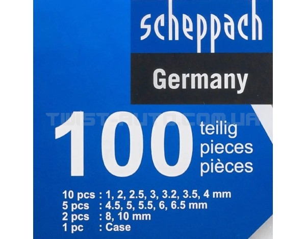 Набір свердл по металу (HSS) 100 пр. Scheppach SCH-924U100 Набір свердл по металу (HSS) 100 пр. Scheppach SCH-924U100