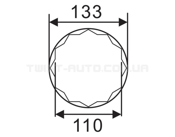 Головка ступична IVECO 110мм 5250 JTC