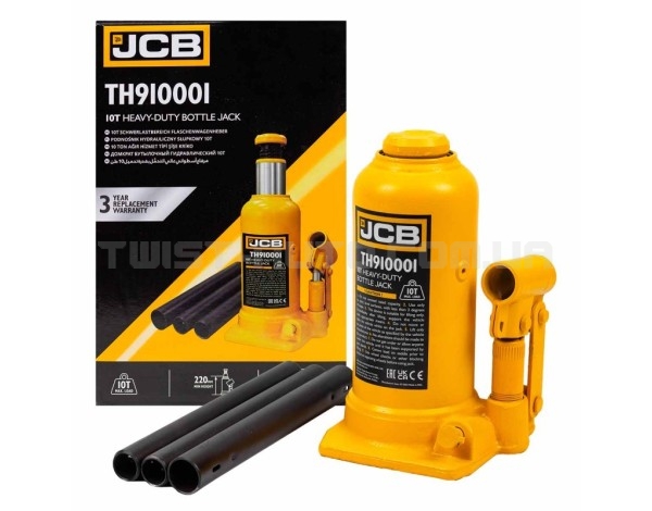 Домкрат пляшковий 10т JCB Tools JCB-TH910001 Домкрат пляшковий 10т JCB Tools JCB-TH910001