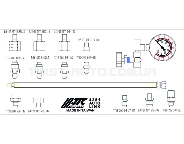 Тестер тиску олії ГУР 4251 JTC