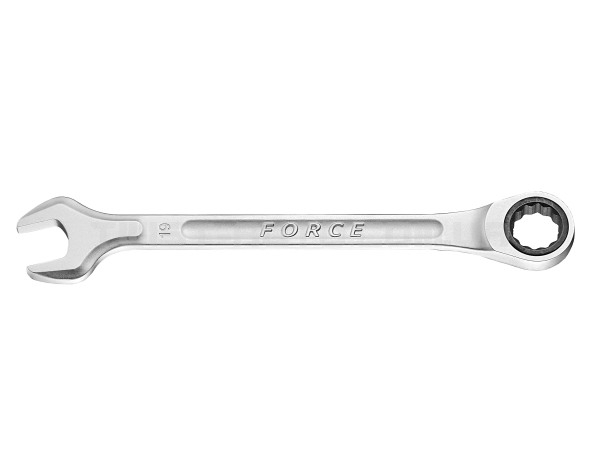 Ключ рожково-накидной трещоточный 18 мм, L=233 мм (FORCE 75718)