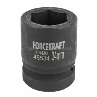 Головка торцева ударна 1" 34 мм (6-гр.) FORCEKRAFT FK-48534 Головка торцева ударна 1" 34 мм (6-гр.) FORCEKRAFT FK-48534