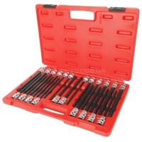 Набір головок 1/2" з насадкою TORX, HEX, SPLINE, RIBE, L=200мм 22од. - 5329 JTC Набір головок 1/2" з насадкою TORX, HEX, SPLINE, RIBE, L=200мм 22од. - 5329 JTC