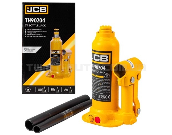 Домкрат пляшковий 2т JCB Tools JCB-TH90204